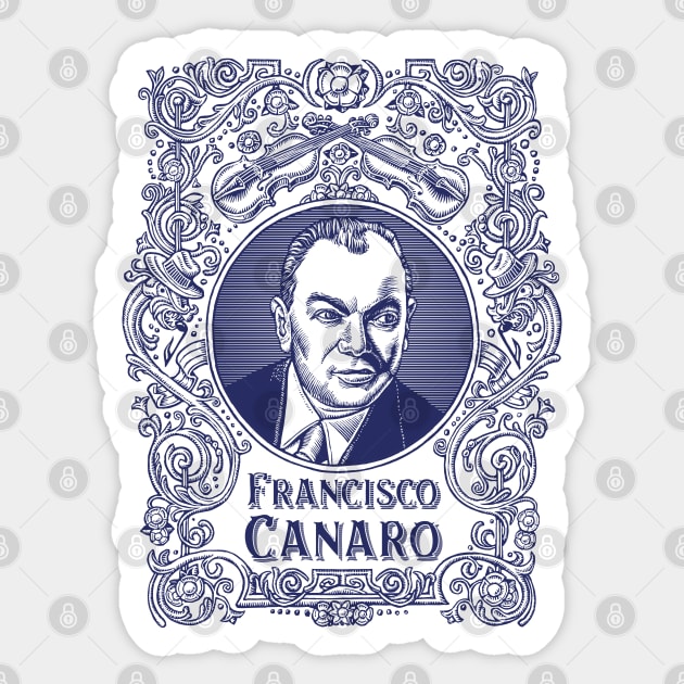 Francisco Canaro (in blue) Sticker by Lisa Haney